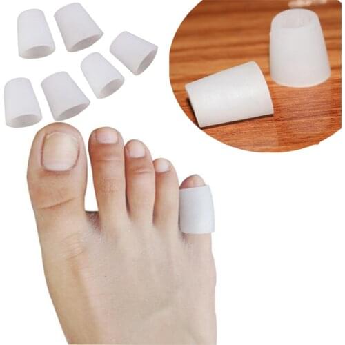 10 pcs/lot Silicone gel little toe tube corns blisters Corrector pinkie protector gel bunion toe finger protection gel sleeve