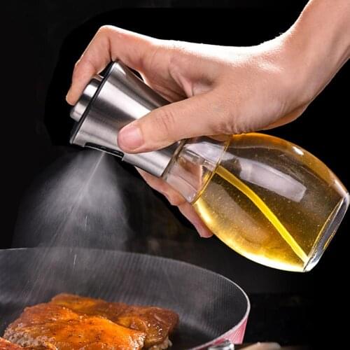 200ml Stainless Steel BBQ Baking Olive Oil Spray Bottle Oil Bottles Water Pump Gravy Boats Grill Oil Sprayer BBQ Kitchen Tools