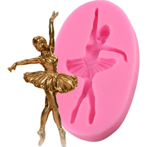 3D Craft Dancer Silicone Mold Ballet Girl Fondant Mold Cake Decorating Tools Soap Candy Clay Chocolate Gumpaste Mould
