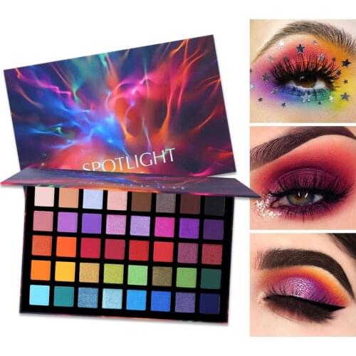 40 Colors Shimmer Glitter Matte Eye Shadow Palette Colorful Artist Pigmented Powder Pressed Eyeshadow Makeup Kit Sombras De Ojos