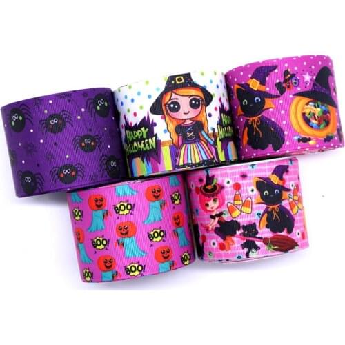 2020 new arrival halloween printed grosgrain ribbon 30674