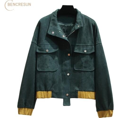 Bencresun Women's Suede Jackets
