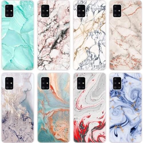 Quicksand Marble Pink Soft Case for Samsung Galaxy A40 A41 A42 A50 S A51 A52 A70 E A71 A72 A80 A82 A90 Quantum 2 Silicone Cover