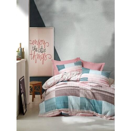 Cotton Box Double Quilted Duvet Sets, Four Seasons is used, Bedroom, linens, sheets, pillow cases are produced in Turkey Eva