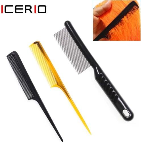 ICERIO 1PCS Stainless Teeth Fly Tying Comb Plastic Comb For Combed Sheep/Deer Hair Synthetic Fibre Fly Tying Tool