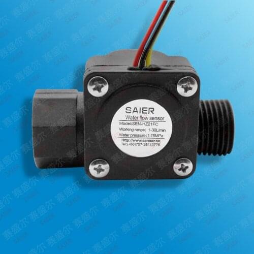 Water Flow meter flowmeter fuel gauge Hall flow sensor inductive switch counter indicator G1/2 DN15mm 1-30L/min DC4.5V-18V