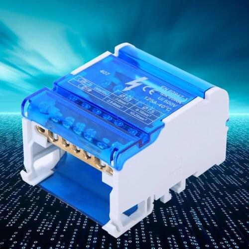 Din Rail Terminal Block Distribution Box 4 Level Single Phase Junction Case With Transparent Cover