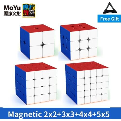 Moyu Meilong Magnetic 2x2x2 3x3x3 magic 4x4x4 5x5x5 Meilong M 3x3x3 M Speed Cube Magnet Puzzle Cube 2x2 3x3 Cubo Magico 4x4 5x5