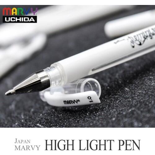 Marvy 920 Highlight Gel Pen In White Color Water-based Ink Professional Gel Highlight Markers Pen 920 For School Supplies