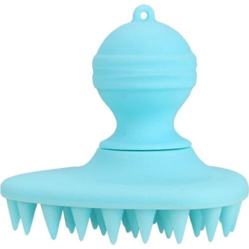 Silicone Bristle Hair Scalp Massager Shampoo Brush Wet Dry Manual Head Massage Comb Scrubber Exfoliate Remove Dandruff
