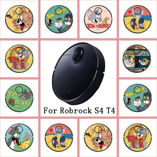 Provide Customized Custom Animation Cute Sticker for Roborock S4 T4 Robot Robotic Vacuum Cleaner Skin Spare Parts Accessories