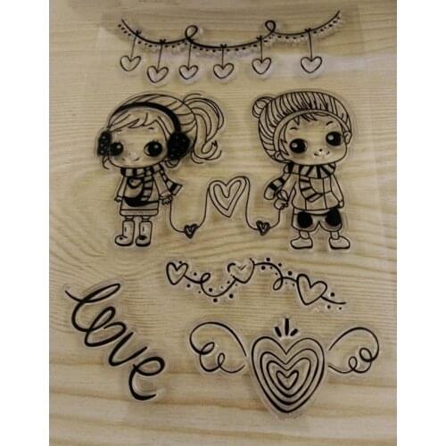 Lovely Quiet Girls Stamp Clear Rubber Stamp Craft Stamp For Scrapbook Card Making Handmade Gift Letter Decorate