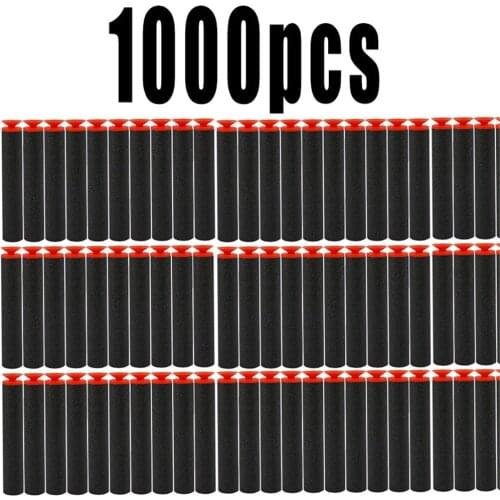 1000pcs Soft Foam Sucker Bullets 7.2*1.3CM For All Nerf Rival Blasters Refill Darts For Toy Gun Accessories Kids Outdoor Games