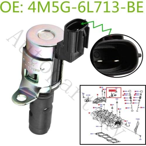 4M5G-6L713-BE Variable Valve Timing Solenoid VVT for Ford Focus C-Max Crankshaft position sensor Timing Gear 4M5G6L713BE 917-283