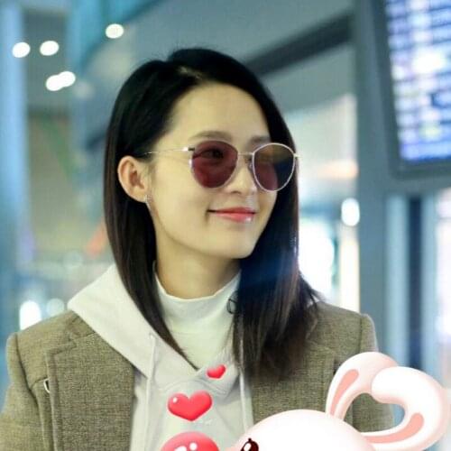 Brand Star Style Oval Retro Sunglasses Gold Frame Women Men Metal Glasses