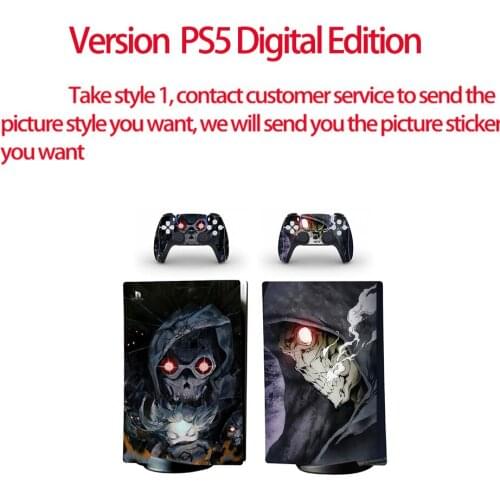 DIY Style PS5 Digital Edition Skin Sticker for Playstation 5 Console & 2 Controllers Decal Vinyl Protective Skins 1