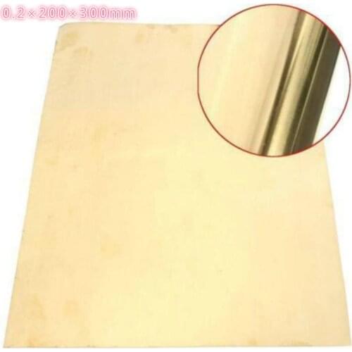 Thickness 0.2 Width 200 Length 300mm Brass Sheet Plate Customized Size CNC Frame Model Mould Contruction Brass Pad 1 pcs