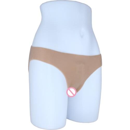 RAOPIN Silicone Fake Vagina Underwear Panties Men Penetratable Vagina Boxer Briefs for Crossdresser Transgender Shemale Gaff