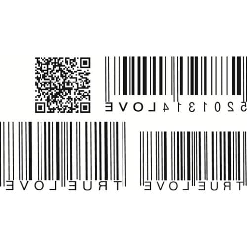 Waterproof Temporary Tattoo Sticker QR Code Barcode Series Black Small Size Wrist Arm Body Art Tatto Fake Tatoo for Men Women
