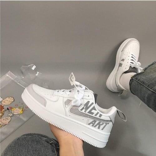 2021 Casual Shoes Women Trend Student Board Shoes Fashion Sneakers Comfortable Light Low White gray Women Vulcanize Shoe