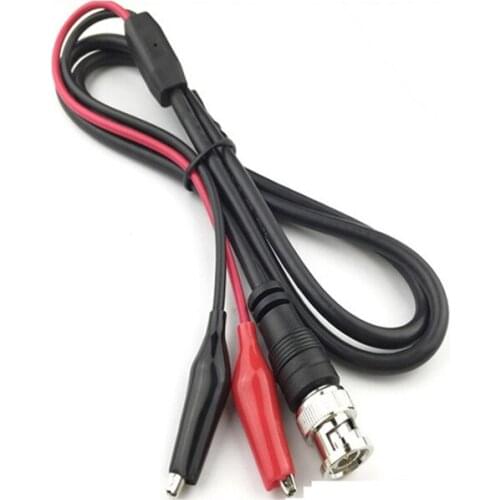 1m Oscilloscope Test Probe Lead Cable BNC Male Plug Q9 to Dual Clip Осциллограф Тест Кабель