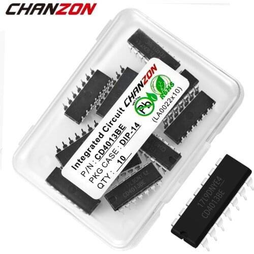 10PCS CD4013BE CD4013 DIP 4013BE 4013 DIP14 IC Integrated Circuit Semiconductor New Original In Stock