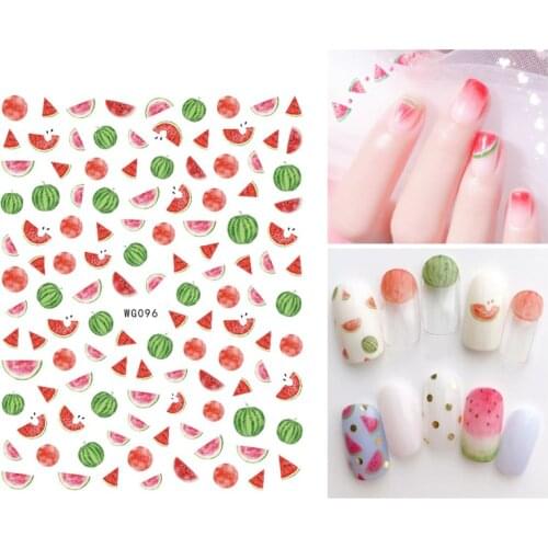 Watermelon, orange, peach, carrot, all kinds of fruits, nail stickers, DIY nail stickers, nail decoration accessories, 10PCS