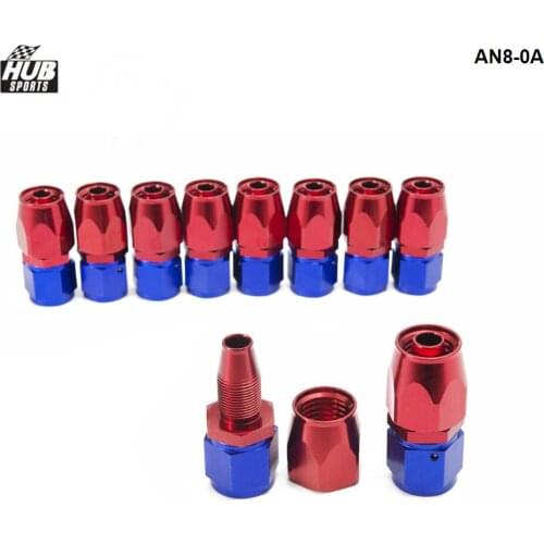 10PCS/LOT Universal AN8 8-AN Straight Aluminum Oil/Fuel Line Hose End Fitting AN8-0A