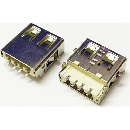 10pcs USB 2.0 4Pin A Type Female Socket Connector Charging Plug Adapter for PCB SDA Cable