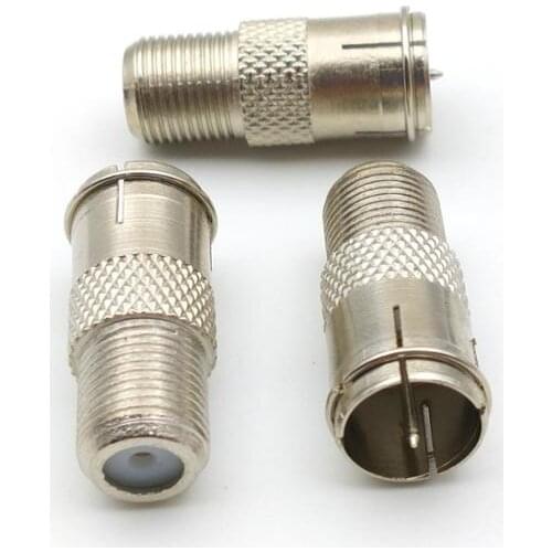 100pcs F-Type Cable TV Connector Push-On Plug RF Antenna Adapter