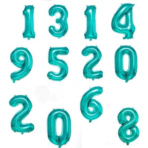 30inch Tiffany Blue Number 0-9 Balloon Birthday Party Festival Boy And Girls Decoration Happy Wedding Baby Shower Decor Supplie