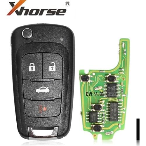 XHORSE XNBU01EN for Buick Flip 4 Buttons Wireless Remote Key English Version