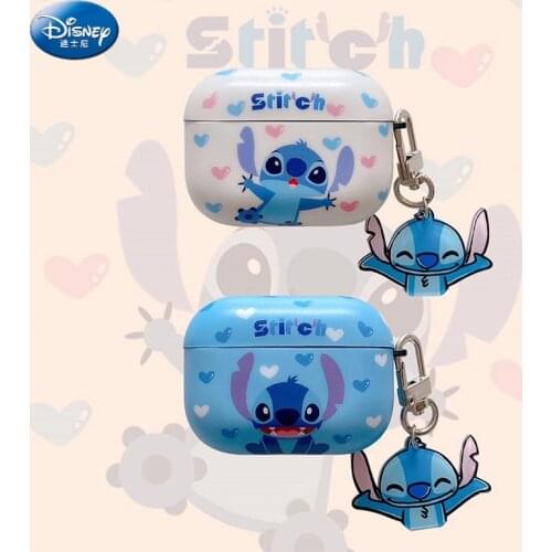 Disney Pattern Stitch Airpods Pro Protective Cover For Apple Airpods 1 2 Bluetooth Wireless Headset Case Shell Toy Accessories