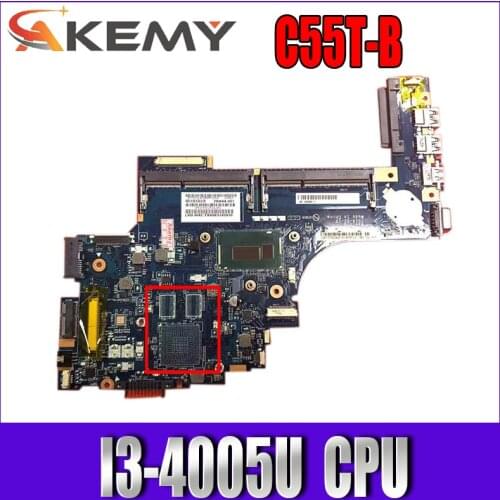 K000889110 For TOSHIBA Satellite C55T C55T-B C55-B C55-B5350 I3-4005U Notebook Mainboard ZSWAA LA-B301P SR1EK Laptop motherboard