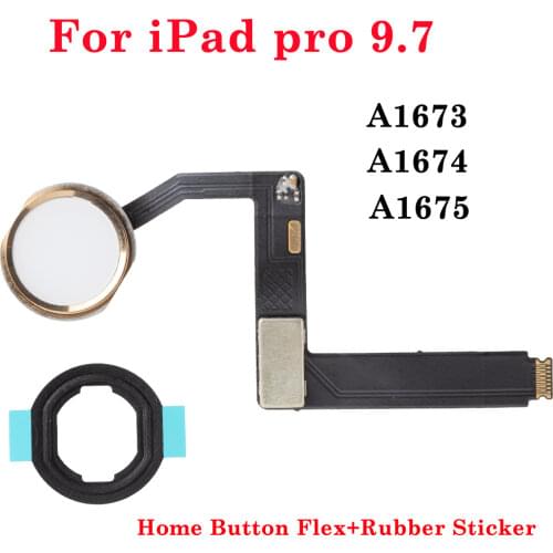1pcs Home Menu Button For iPad Pro 9.7 A1673 A1674 A1675 Home Button Flex Cable Assembly