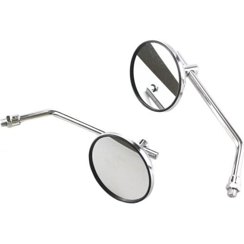 M10 Universal Motorcycle 10mm Rear View Mirror Chrome Side Mirrors For Honda Suzuki Yamaha Kawasaki Scooter Dual Sport bike