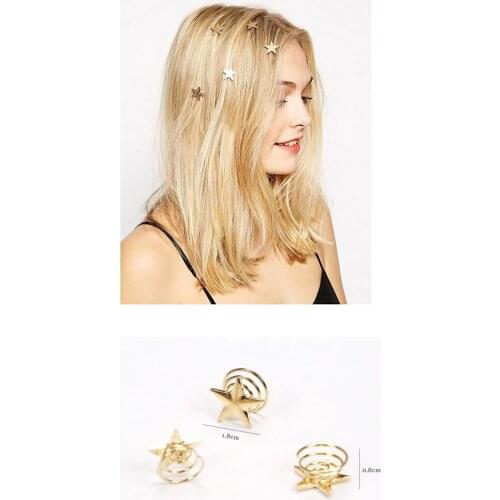 5pcs Fashion Jewelry Cute Personality Wild Hair Ornaments Moon Star Headdress Wedding Hair Comb Bridal Hair Accessories