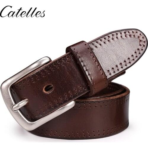 Catelles New Leather Strap Mens Belt designer Male Jean Belt Pin Buckle Belts For Men