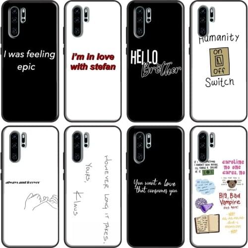 The Originals Vampire Diaries Case For Huawei P20 P30 P40 Lite P Smart 2019 2021 Nova 5T Honor 20 Pro 8A 8X 9X 10i Coque