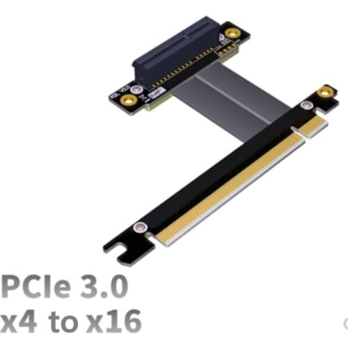 PCIe 3.0 x4 to x16 Riser Gigabit Network Card Adapter Cable SSD PCI-Express 3.0 Extender Extension Cable R32SF/R32SL/R32SR