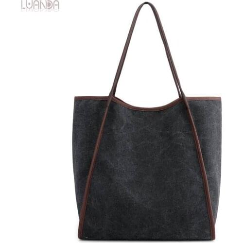 Casual Totes For Women Fashion Female Handbags Designer Brand Messenger Bags Simple High Quality Canvas Ladies Shoulder Bag