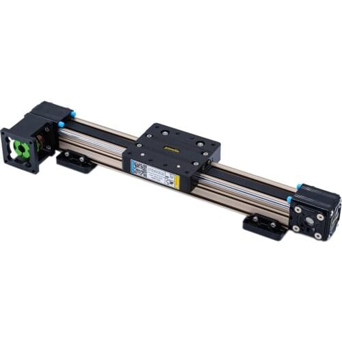 Mjunit MJ40 toothed belt driven linear rail guideway with high precision for label heat press machine automation of two working