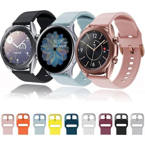 Silicone 20mm Band For Samsung Galaxy Watch Active 2 Strap Replacement Watchbands For Samsung Galaxy Watch 3 41mm Strap Bracelet