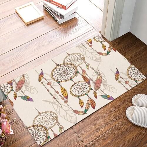 Retro Dreamcatcher Boot Shoes Scraper Accessory Sets Floor Carpets Area Runners Natural Coir Accent Rugs Door Mats Entryway Door