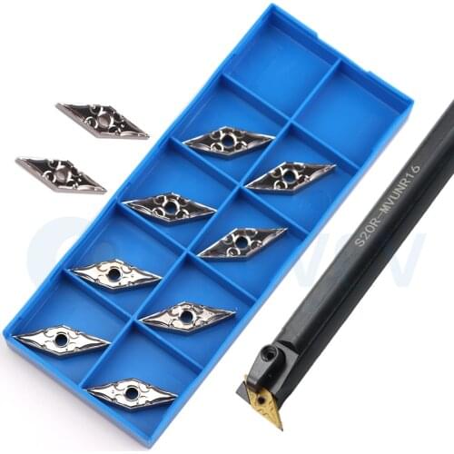 S20R-MVUNR16 S25S-MVUNL16 CNC Lathe Machine Compound Internal Turning Tools Holder +10Pc VNMG Carbide Insert High Quality Sturdy
