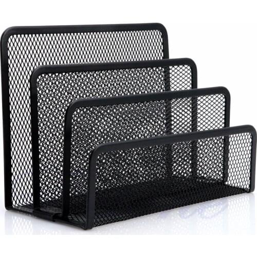 Mesh Letter Sorter Mail Document Tray Desk Office File Organiser Business Black