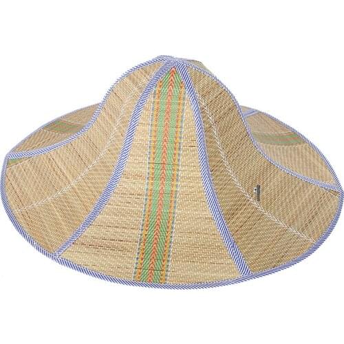 Outdoor fishing folding straw hat, easy to carry hat, woven straw hat, fishing hat, fishing gear supplies