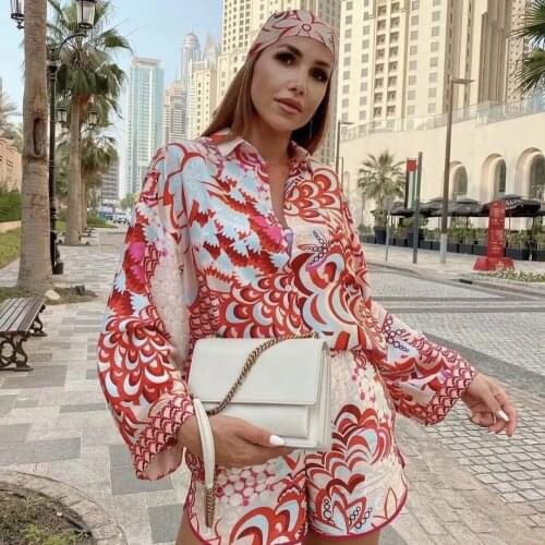 Vintage Tetem Floral Print Women Hot Shorts 2021 Summer New Kimono Patchwork Elastic Waist Button Up Casual Chic Female Shorts