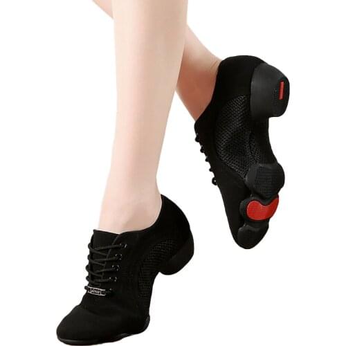 Oxford Cloth Teacher Shoes Latin Dancing Shoes Female Dance Shoes For Women Sneakers Adult Female Oxford Cloth Mesh 718