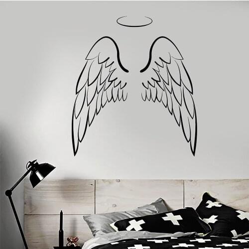 Angel Wings Vinyl Wall Decal For Nursery Baby Room Art Wall Sticker For Classroom Decor Bedroom Decoration Stickers Fashion W789